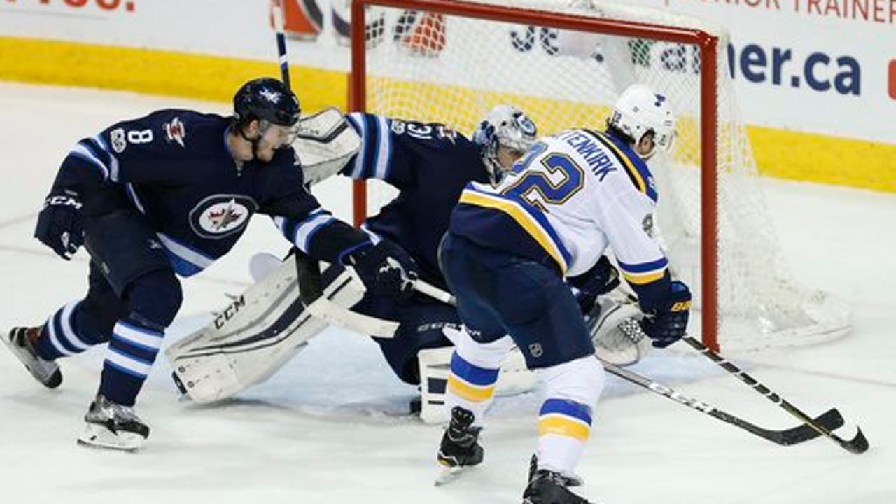 Little scores twice, Jets beat Blues 5-3 (Jan 21, 2017)
